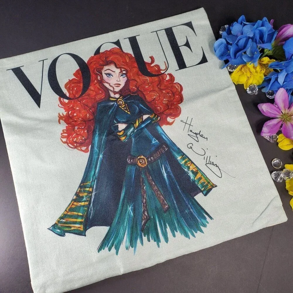 Merida Throw Pillowcase Home Decor Princess Sham Accent Pillow Cushion Cover